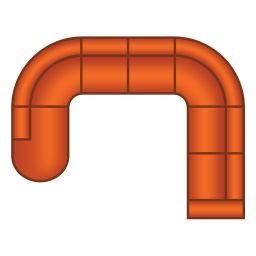 Ottomaan Rond + 2.5 Zits + Hoek Rond + 2 Zits