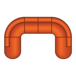 Ottomaan Rond + 2.5 Zits + Ottomaan Rond