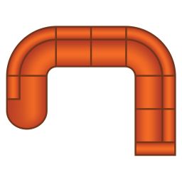 Ottomaan Rond + 3 Zits + Hoek Rond + 2.5 Zits