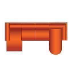 Longchair + 2.5 Zits + Ottomaan Rond