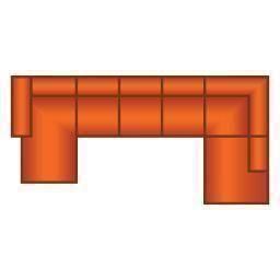 Longchair + 3 Zits (3 delig) + Ottomaan