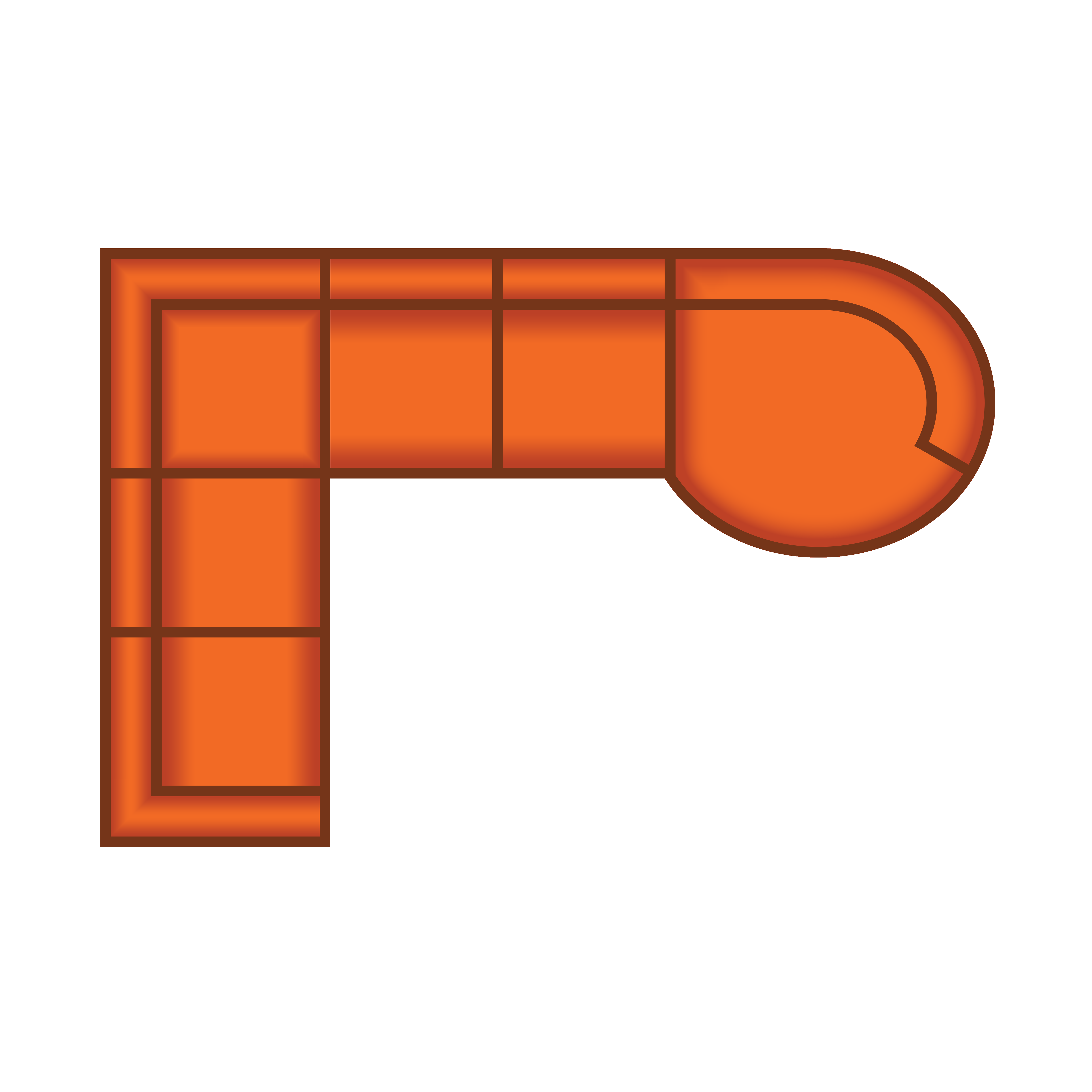 2 Zits + Hoek + 2 Zits + Longchair Rond Groot