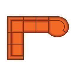 2 Zits + Hoek + 2 Zits + Longchair Rond Klein