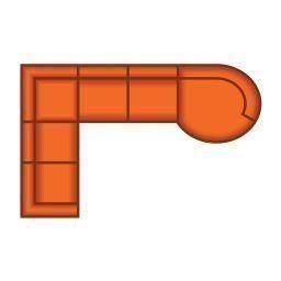 2 Zits + Hoek + 3 Zits + Longchair Rond Groot