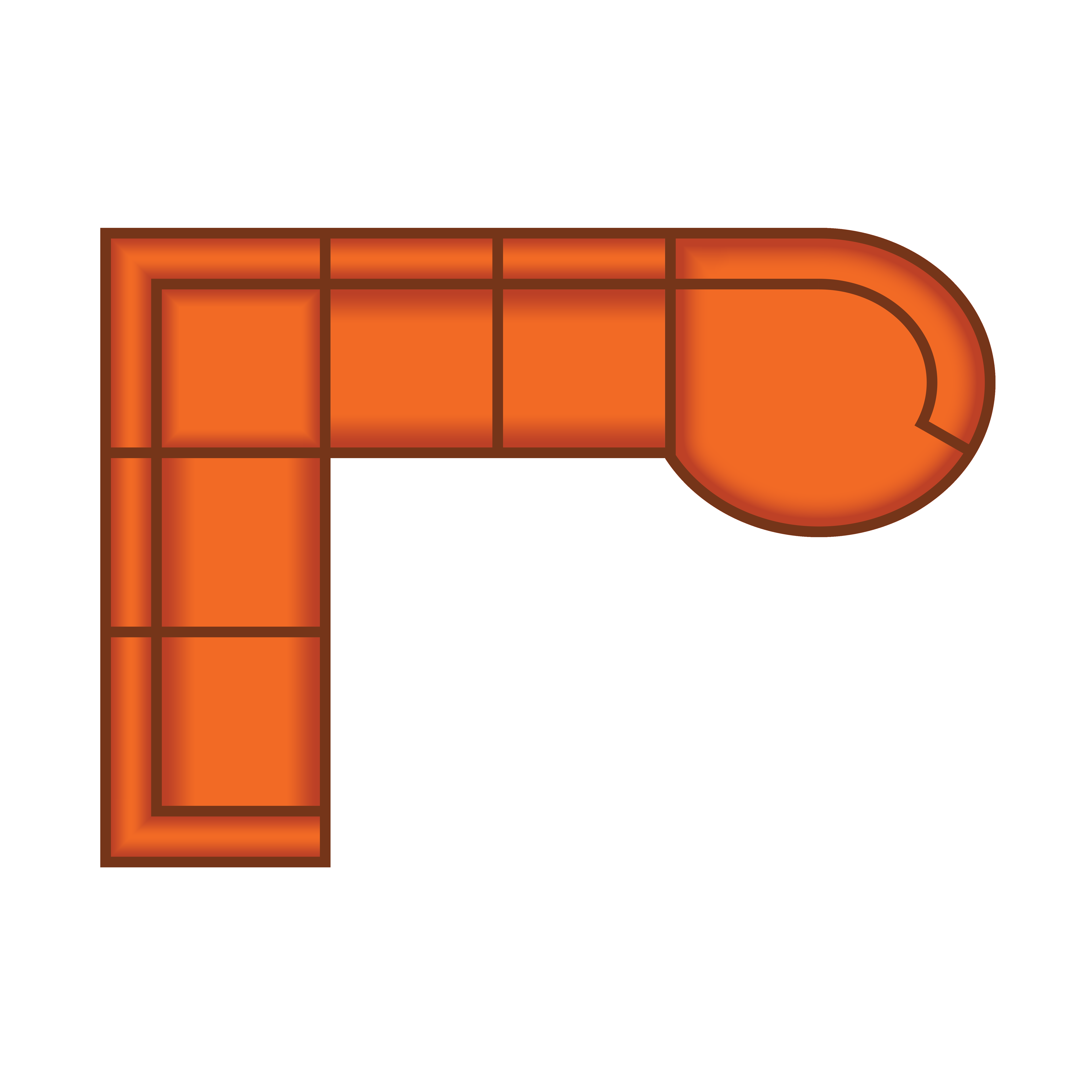 2.5 Zits + Hoek + 2 Zits + Longchair Rond Groot