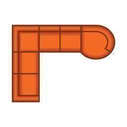 2.5 Zits + Hoek + 2.5 Zits + Longchair Rond Klein