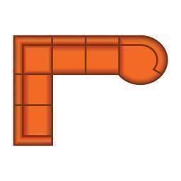 2.5 Zits + Hoek + 2 Zits + Longchair Rond Klein