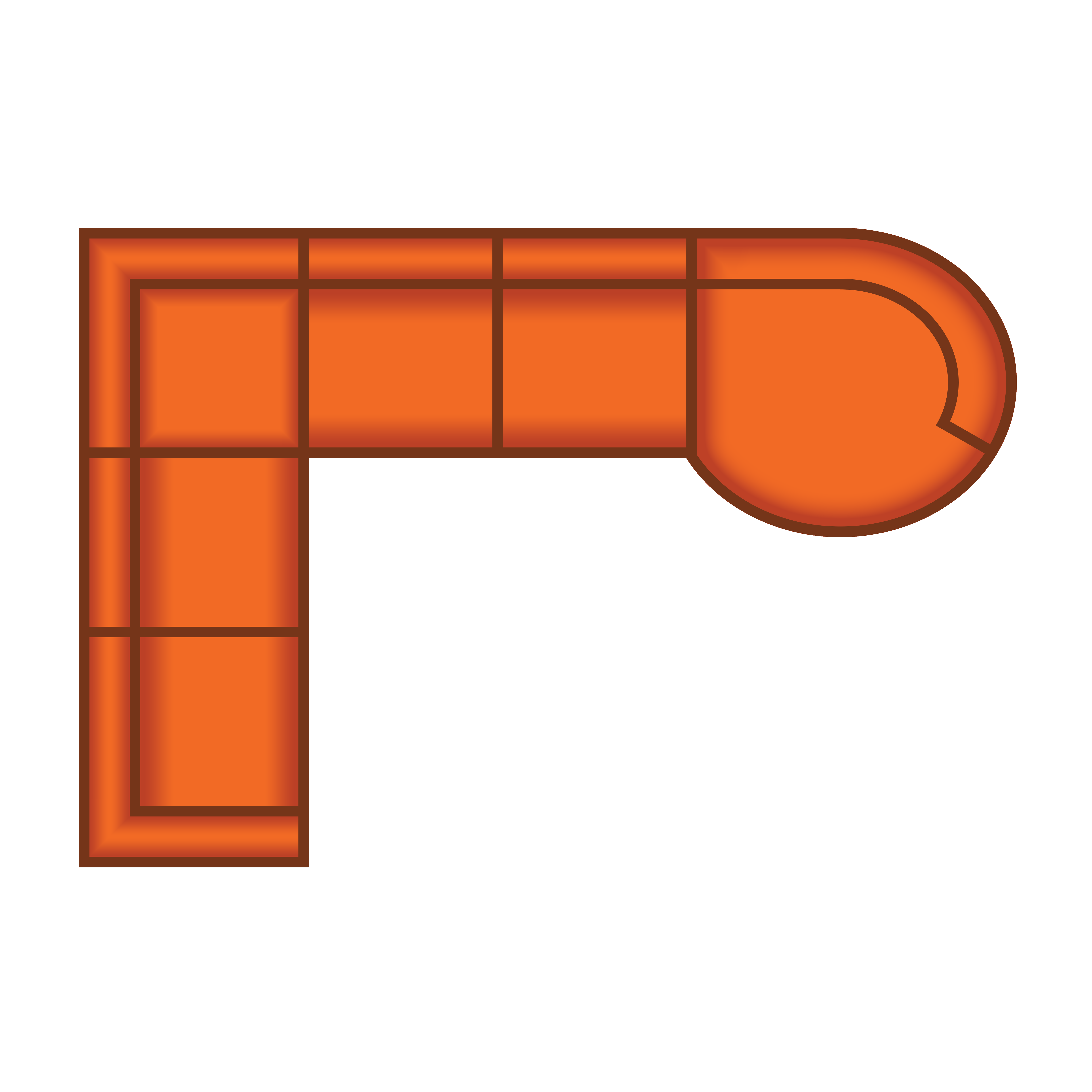 2.5 Zits + Hoek + 3 Zits + Longchair Rond Groot