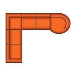 3 Zits + Hoek + 2 Zits + Longchair Rond Klein