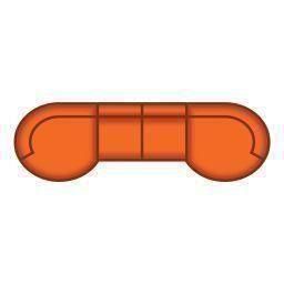 Longchair Rond Groot + 2 Zits + Longchair Rond Groot