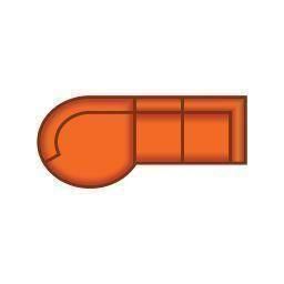 Longchair Rond Groot + 2 Zits