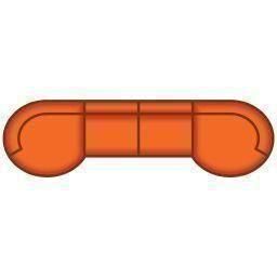 Longchair Rond Groot + 3 Zits + Longchair Rond Groot