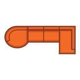 Longchair Rond Groot + 3 Zits + Ottomaan Klein