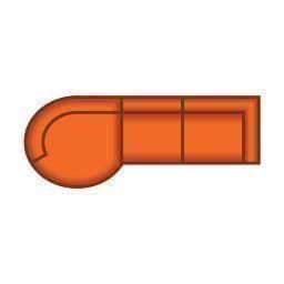 Longchair Rond Groot + 3 Zits