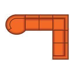 Longchair Rond Klein + 2 Zits + Hoek + 2.5 Zits