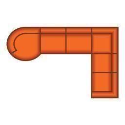 Longchair Rond Klein + 3 Zits + Hoek + 2 Zits