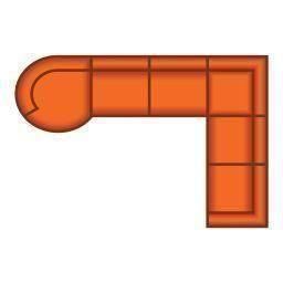 Longchair Rond Klein + 3 Zits + Hoek + 2.5 Zits