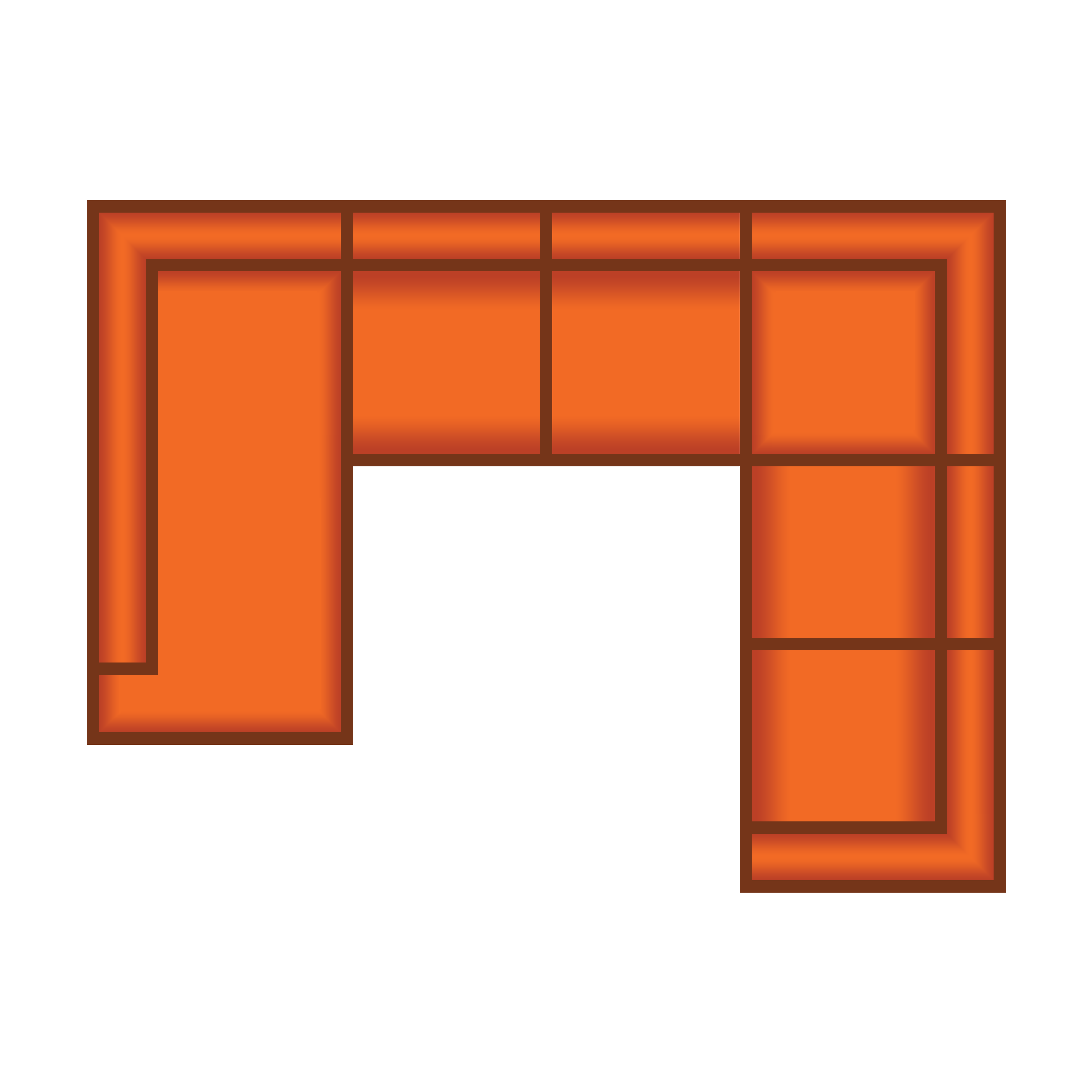 Ottomaan Groot + 2 Zits + Hoek + 2 Zits