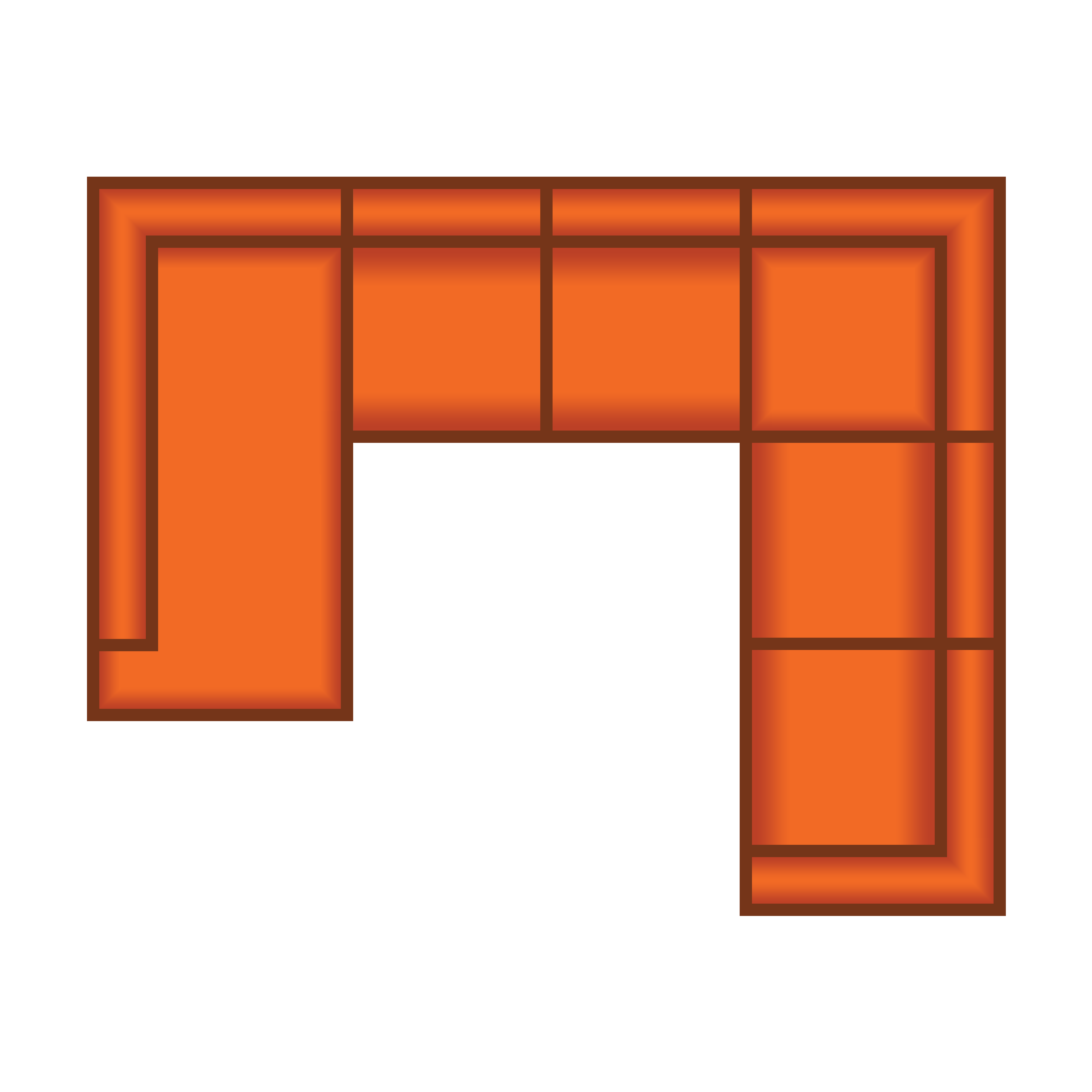 Ottomaan Groot + 2 Zits + Hoek + 2.5 Zits