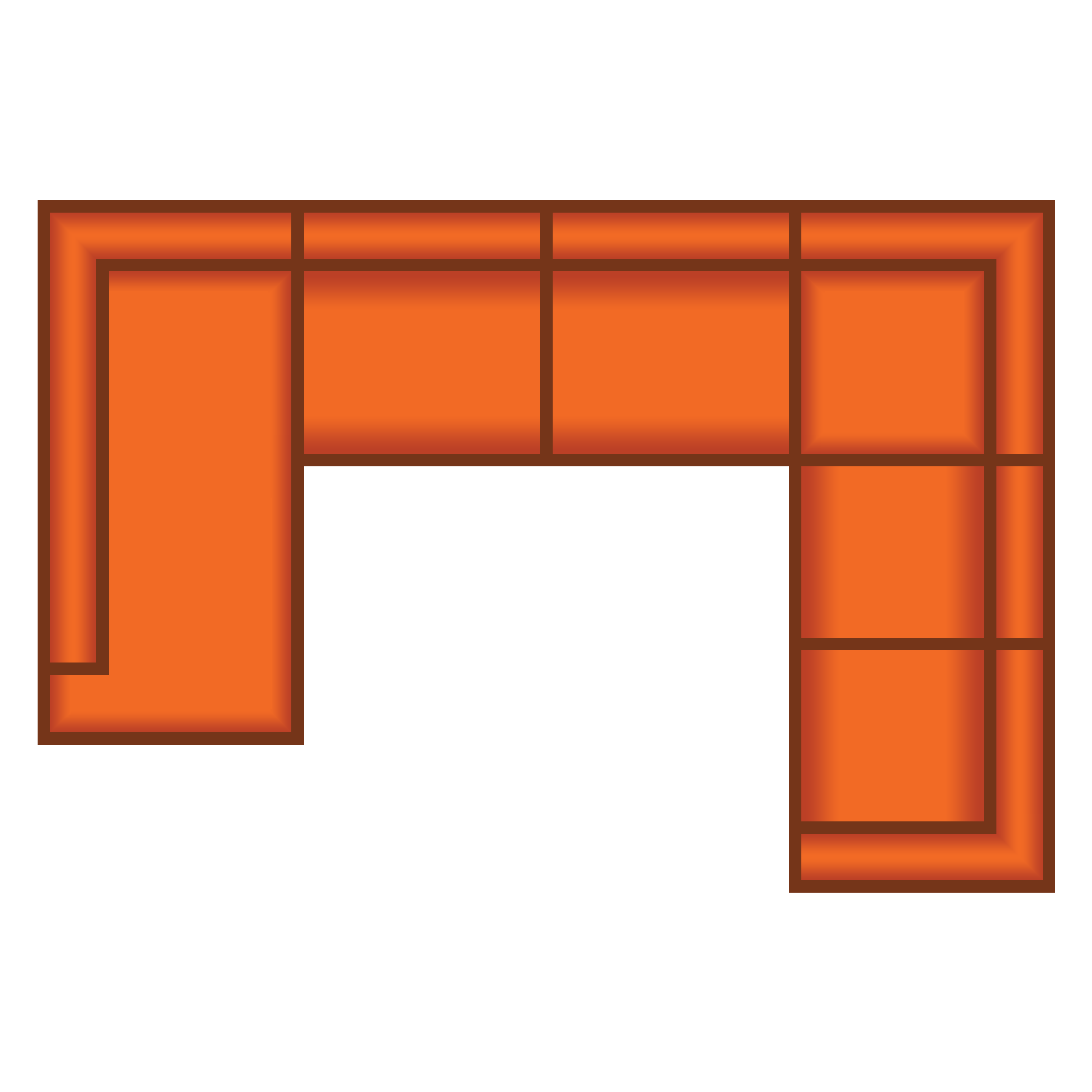 Ottomaan Groot + 3 Zits + Hoek + 2 Zits