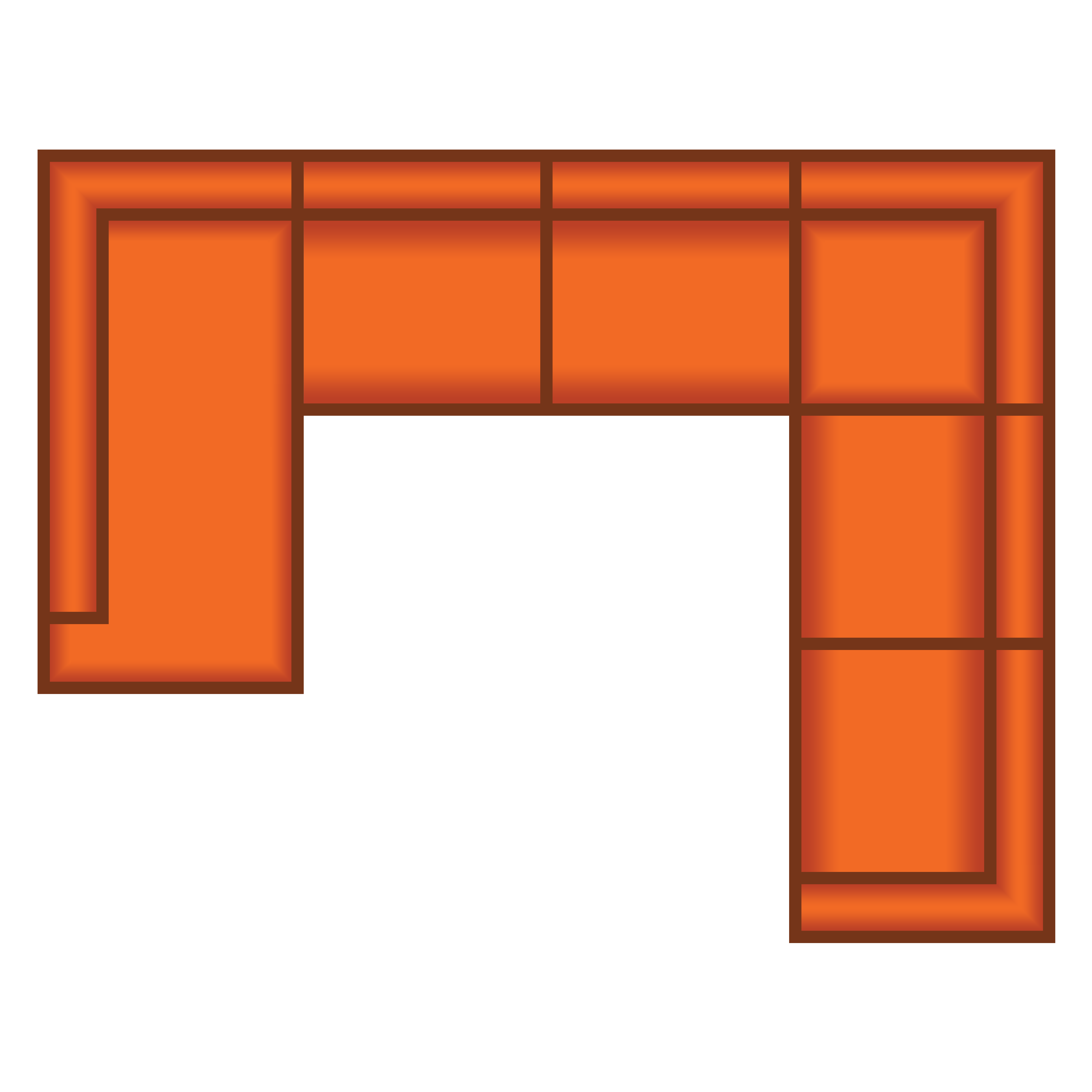 Ottomaan Groot + 3 Zits + Hoek + 3 Zits