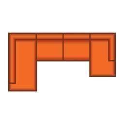 Ottomaan Groot + 3 Zits + Longchair Klein