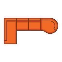 Ottomaan Groot + 3 Zits + Longchair Lang