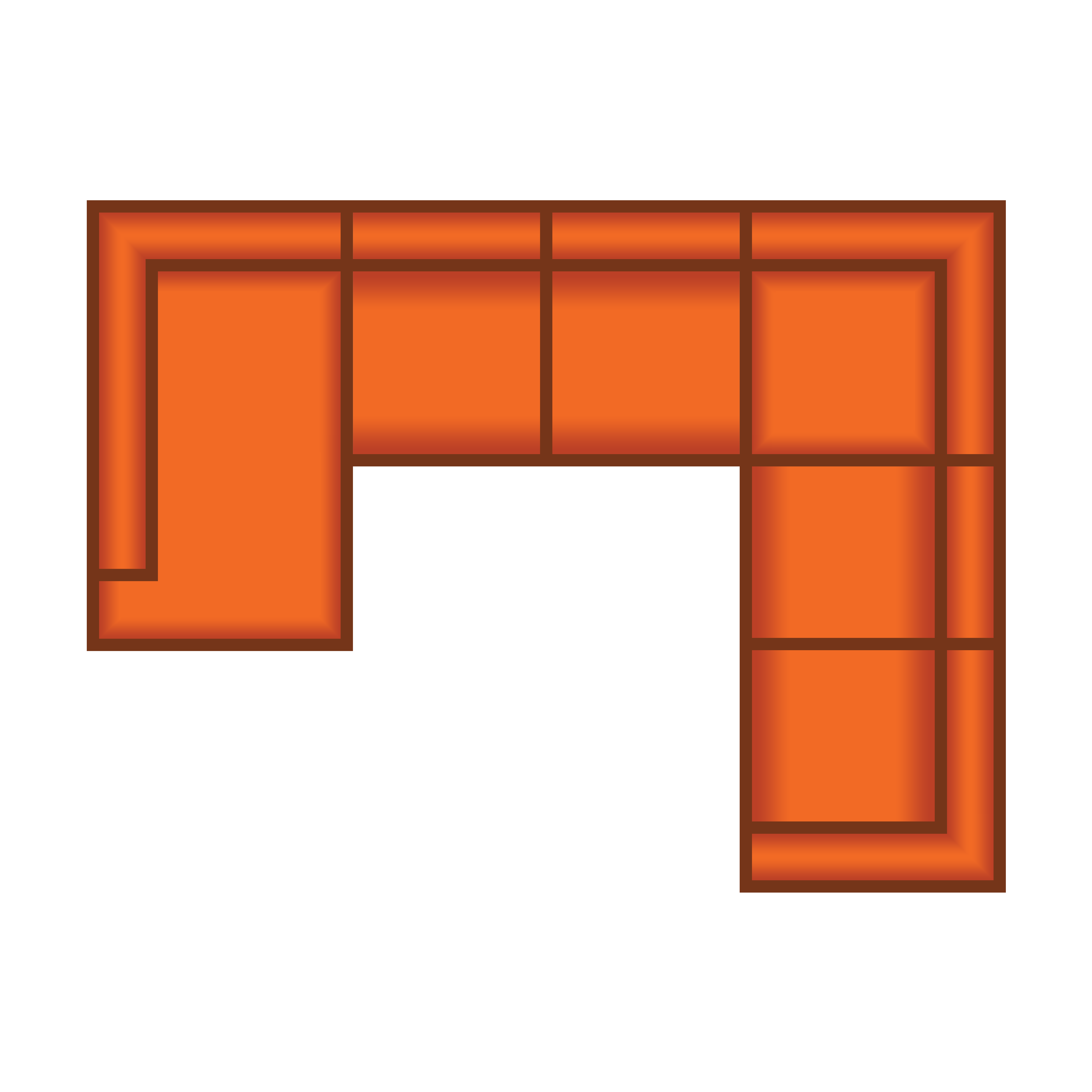 Ottomaan Klein + 2 Zits + Hoek + 2 Zits