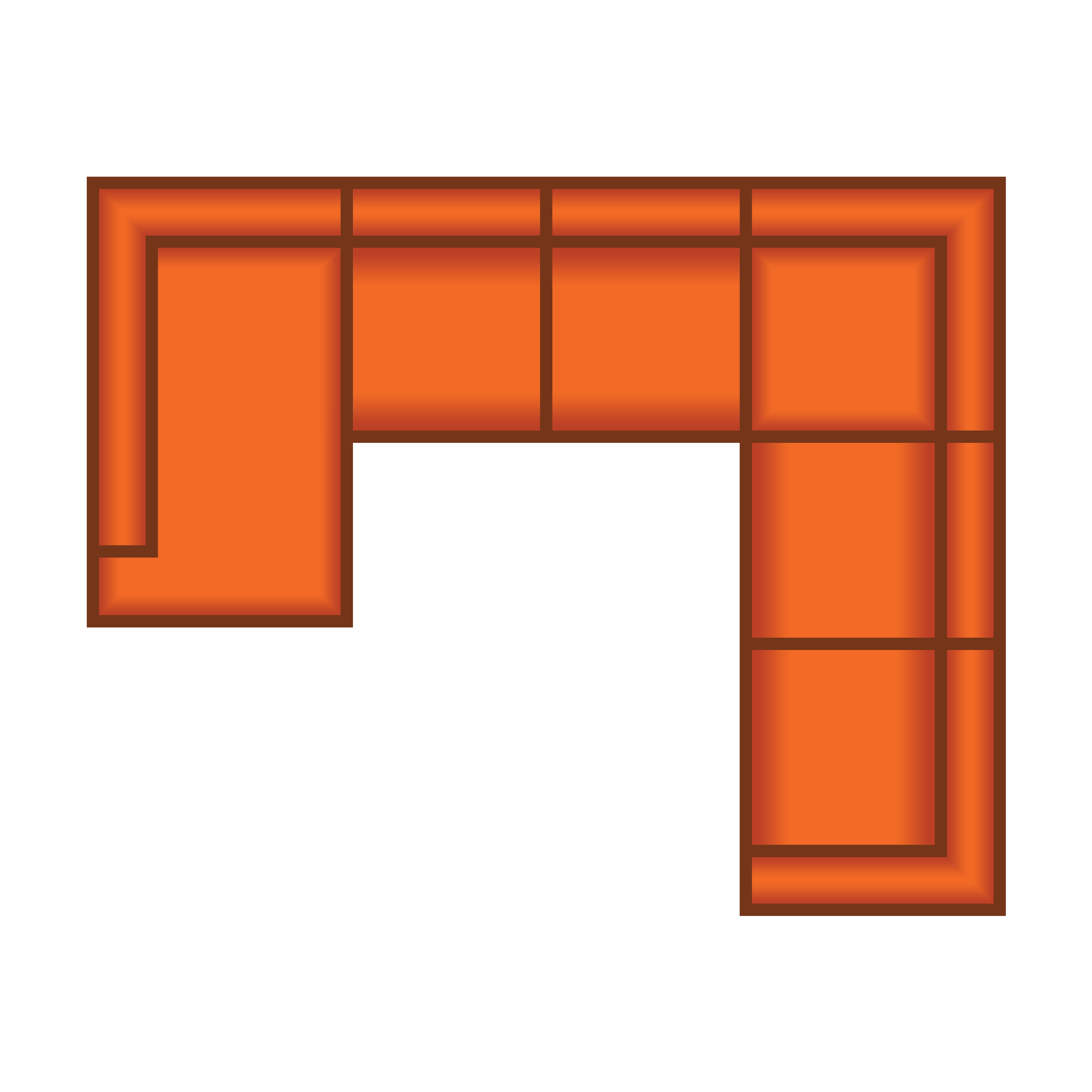 Ottomaan Klein + 2 Zits + Hoek + 2.5 Zits