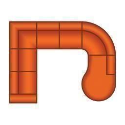 2 Zits + Hoek + 2 Zits + Ottomaan Rond Groot