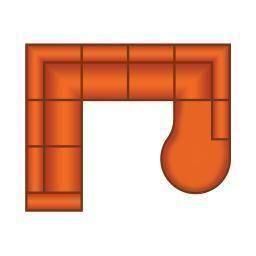 2 Zits + Hoek + 2 Zits + Ottomaan Rond Klein