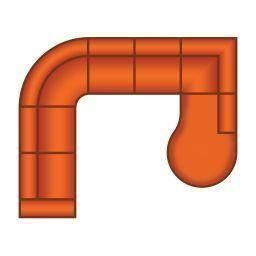 2 Zits + Hoek Rond + 2 Zits + Ottomaan Rond Klein