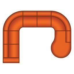 2 Zits + Hoek Rond + 3 Zits + Ottomaan Rond Groot