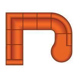 3 Zits + Hoek + 2 Zits + Ottomaan Rond Groot