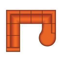 3 Zits + Hoek + 2 Zits + Ottomaan Rond Klein