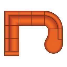 3 Zits + Hoek + 3 Zits + Ottomaan Rond Groot