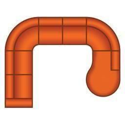 3 Zits + Hoek Rond + 3 Zits + Ottomaan Rond Groot