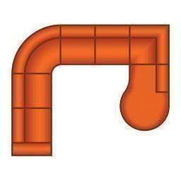 3 Zits + Hoek Rond + 3 Zits + Ottomaan Rond Klein