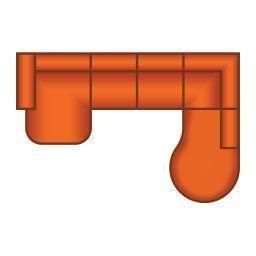 Longchair Rond + 2 Zits (2 delig) + Ottomaan Rond Klein