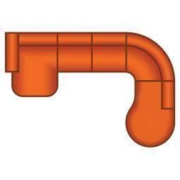 Longchair Rond + 3 Zits + Ottomaan Rond Groot