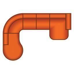 Ottomaan Rond Groot + 2 Zits + Longchair Rond