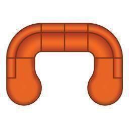 Ottomaan Rond Groot + 2 Zits + Ottomaan Rond Groot