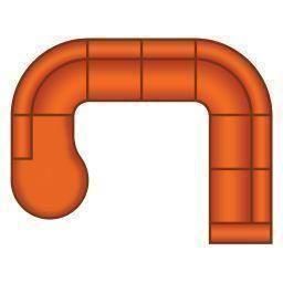 Ottomaan Rond Groot + 3 Zits + Hoek Rond + 3 Zits