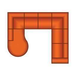 Ottomaan Rond Klein + 2 Zits + Hoek + 3 Zits