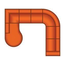 Ottomaan Rond Klein + 2 Zits + Hoek Rond + 3 Zits