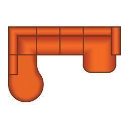 Ottomaan Klein Rond + 2 Zits + Longchair Rond