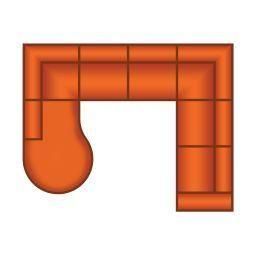 Ottomaan Rond Klein + 3 Zits + Hoek + 2 Zits