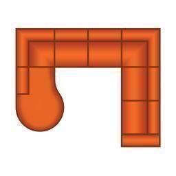 Ottomaan Rond Klein + 3 Zits + Hoek + 3 Zits