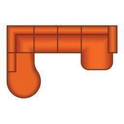 Ottomaan Rond Klein + 3 Zits + Longchair Rond