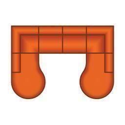 Ottomaan Rond Klein + 3 Zits + Ottomaan Rond Klein